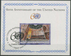 UNO New York 2005 60 Jahre Vereinte Nationen Block 25 Gestempelt (C13710) - UNO