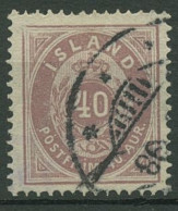 Island 1882 Ziffer Mit Krone Im Oval 40 Aurar, 15 A Gestempelt - Gebraucht