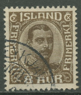 Island 1920 König Christian X. Im Oval 88 Gestempelt - Usati