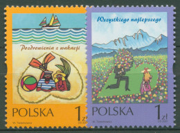 Polen 2001 Grußmarken 3887/88 Postfrisch - Neufs