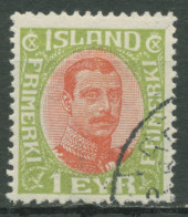 Island 1920 König Christian X. Im Oval 83 Gestempelt - Usati