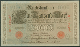 Dt. Reich 1000 Mark 1910, DEU-40c Serie Q/J, Leicht Gebraucht (K1540) - 1.000 Mark