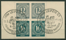 Alliierte Besetzung 1946 ZD Aus Markenheftchen S 294 4er-Block Auf Briefstück - Gebraucht
