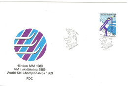 Finland   1989 Nordic Ski World Championships, Lahti, Cross-country Skiing, Stadion, Mi 1070  FDC - Lettres & Documents