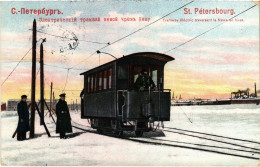 PC RUSSIA ST. PETERSBURG NEVA RIVER TRAMWAY WINTER (a56450) - Russland