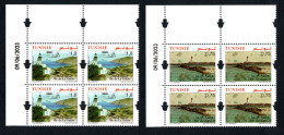 2023- Tunisie - Îles : Kuriat - Galite -Phares - Tortue Marine- Bloc De 4 Timbres - Emission Complète 2v.MNH** Coin Daté - Eilanden