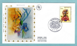 FDC Monaco 1988 - Concours International De Bouquets 1988 - Fuchsias , Iris, Roses Et Pétunias - YT 1660 - FDC