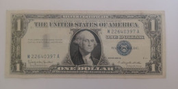 BANKNOTE PAPER MONEY 1 DOLLAR WASHINGTON GOVERNMENT RESERVES BLUE SERIES B 1957 VERY GOOD PRESERVATIONS SCS - Federal Reserve (1928-...)