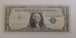 BANKNOTE PAPER MONEY 1 DOLLAR WASHINGTON GOVERNMENT RESERVES BLUE SERIES B 1957 VERY GOOD PRESERVATIONS SCS - Billetes De La Reserva Federal (1928-...)