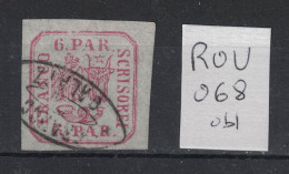 Roumanie 1862 - Yvert 9 - Scott#16 - 6 Pa Carmin - Oblitéré Galatz Franco - 1858-1880 Fürstentum Moldau