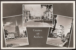 Arnhem - Willemsplein Met Zijpesche Poort, Laan V.d. Markt,  Steenstraat Met St. Martinuskerk - Arnhem
