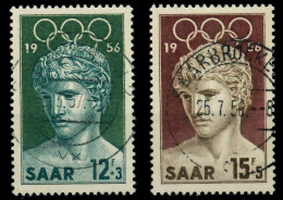 SAARLAND 1956 Nr 371-372 Zentrisch Gestempelt X79CA96 - Gebraucht