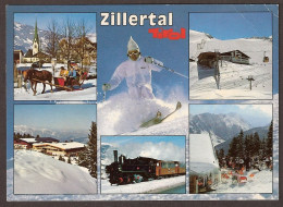 Zillertal - Tirol - Zug Mit Lokomotive, Eisenbahn, Train, Chemin De Fer,  - Zillertal