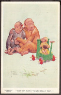 Illustrateur Lawson Wood - Gran-Pop Series - "Get On With Your Bally Bun"  - Monkey, Singe, Aap - Wood, Lawson