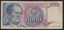 JUGOSLAVIA - 5000 DINARA DE 1985 - Jugoslavia