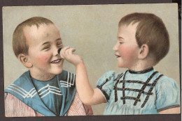 Deux Amis S'amusent ~1910 - Dessins D'enfants