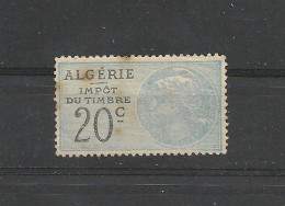 ALGERIE  - Timbre Fiscal Oblitéré 20 Francs Bleu Pâle " IMPOTS Du TIMBRE - Etat Passable - Autres & Non Classés