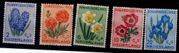 NETHERLANDS 1953 FLOWERS MI No 607-11 MNH VF!! - Unused Stamps