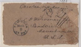 Circa Dec. 1853:  From Foochow (FUZHOU)? To New York, USA: One Of The Earliest Cover From Foochow To USA! - ...-1878 Prephilately