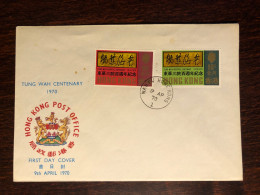 HONG KONG FDC COVER 1970 YEAR HOSPITAL HEALTH MEDICINE STAMPS - FDC