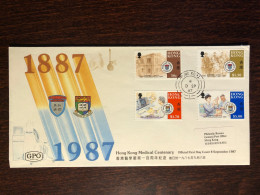 HONG KONG FDC COVER 1987 YEAR HEALTH CARE HOSPITAL HEALTH MEDICINE STAMPS - FDC