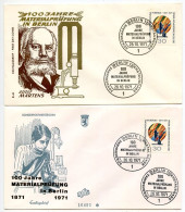 Germany, Berlin 1971 2 FDCs Scott 9N326 Materials Testing Laboratory Centenary - 1971-1980