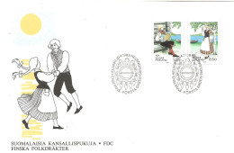 Finland   1989 NORTH: Traditional Costumes. Man In Costume Säkylä. Woman In Traditional Costume Veteli Mi 1084-1085  FDC - Briefe U. Dokumente