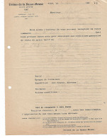 Accusé De Réception De Commande Usines De La Basse-Meuse Visé 1923 à Wimet Entrepreneur Andenne - 1900 – 1949