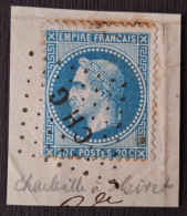 France 1867 N°29A Ob Ambulant CHG TB - 1863-1870 Napoléon III Lauré