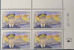 LP3969/498 - SPM - 1996 - Jean Levasseur - N°624 BLOC NEUF** CdF Avec CD - Unused Stamps