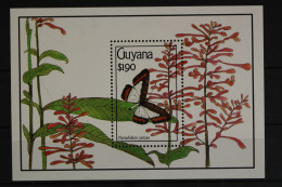 Guyana, Schmetterlinge, MiNr. Block 104, Postfrisch - Guyane (1966-...)