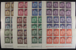 Liechtenstein, MiNr. 57-68 Dienst, 8er Bogenteile, ESST - Dienstzegels