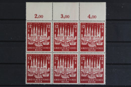 Deutsches Reich, MiNr. 862 PLF F 2, 6er Block, Oberrand, Ungebraucht - Abarten & Kuriositäten