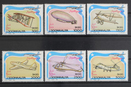 Somalia, Flugzeuge, MiNr. 485-490, Postfrisch - Somalie (1960-...)