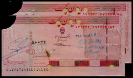 Iran Cheque (Melli Bank) 500,000 (UNC-) 3rd Issue P-NEW [X2 SEQ] - Irán