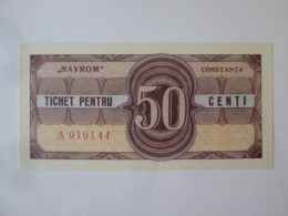 Romania 50 Cents UNC Navrom,foreign Exchange Certificate From The 80's,see Pictures - Romania