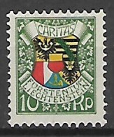 LIECHTENSTEIN 1927  87°COMPLEANNO  DEL PRINCIPE GIOVANNI II UNIF. 75  MLH VF - Usati