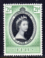 FIJI - 1953 QEII CORONATION STAMP FINE MOUNTED MINT MM * SG 278 - Fiji (...-1970)