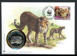 Obervolta 1993 Numisbrief Medaille Gepard 30 Jahre WWF, CuNi PP (MD845 - Non Classificati