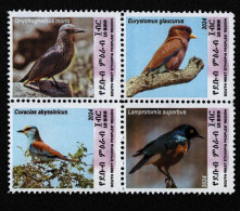 Ethiopia 2024 Local South West Ethiopia Peoples' Region,African Endemic Birds,Cindrella, Set Of 4, MNH (**) - Ethiopia