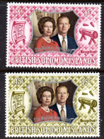 SOLOMON ISLANDS - 1972 ROYAL SILVER WEDDING SET (2V) FINE MNH ** SG 234-235 - Isole Salomone (...-1978)