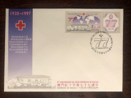 MACAO MACAU  FDC COVER 1997 YEAR RED CROSS HEALTH MEDICINE STAMPS - FDC