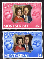 MONTSERRAT - 1972 ROYAL SILVER WEDDING SET (2V) FINE MNH ** SG 307-308 - Montserrat