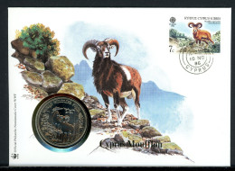 Zypern 1986 Numisbrief Medaille Mufflon, WWF, CuNi PP (MD850 - Non Classificati