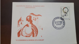 P) 1995 DOMINICAN REPUBLIC, 4TH WORLD CONFERENCE ON WOMEN ,INPOSDOM, FDC XF - Dominican Republic