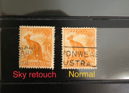 Australia 1948-56 SG#228b Retouch Stamp In Used Condition Cat Value £65 - Abarten Und Kuriositäten
