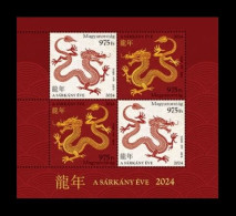 Hungary 2024 Mih. 6351/52 (Bl.492) Lunar New Year. Year Of The Dragon MNH ** - Unused Stamps