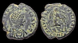 Aelia Eudoxia, Augusta AE Follis Victory Seated Right - The End Of Empire (363 AD Tot 476 AD)