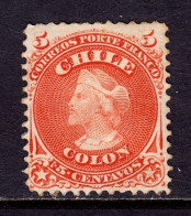 Chile - Scott #17 - MH - Crease On Hinge, DG, Paper Adh./rev. - SCV $60 - Cile