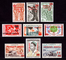 Cameroun - Scott #343-351 - MNH - Glazed Gum #344, Bumps #350, 351 - SCV $15 - Kamerun (1960-...)
